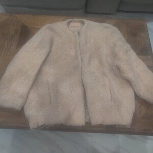 KARL DONOGHUE Shearling Oversized Jacket UK10 US6 IT42 M new $3342.00